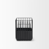 Mercana Verna Matte Black Wire Cage Metal Planters (Set of 2)