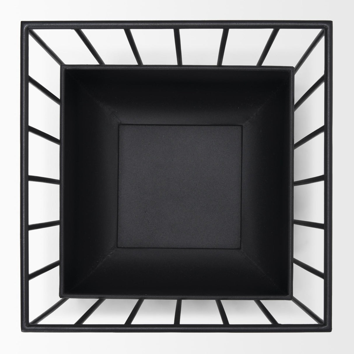 Mercana Verna Matte Black Wire Cage Metal Planters (Set of 2)