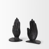 Mercana Praying Hands Bronze Cast Iron Book Ends