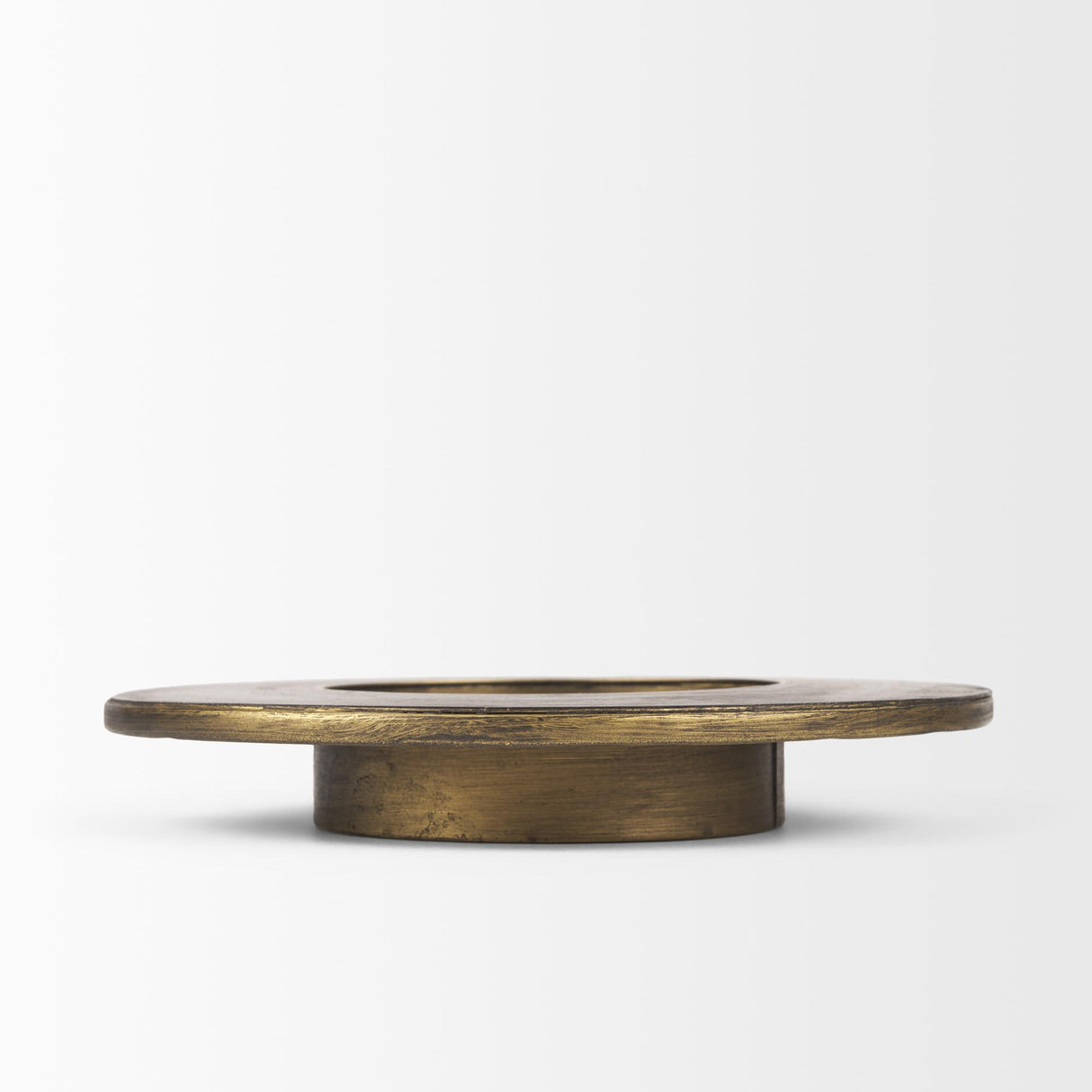 Mercana Vivian Gold Metal and Glass Hurricane Candle Holder (Set of 2)