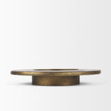 Mercana Vivian Gold Metal and Glass Hurricane Candle Holder (Set of 2)