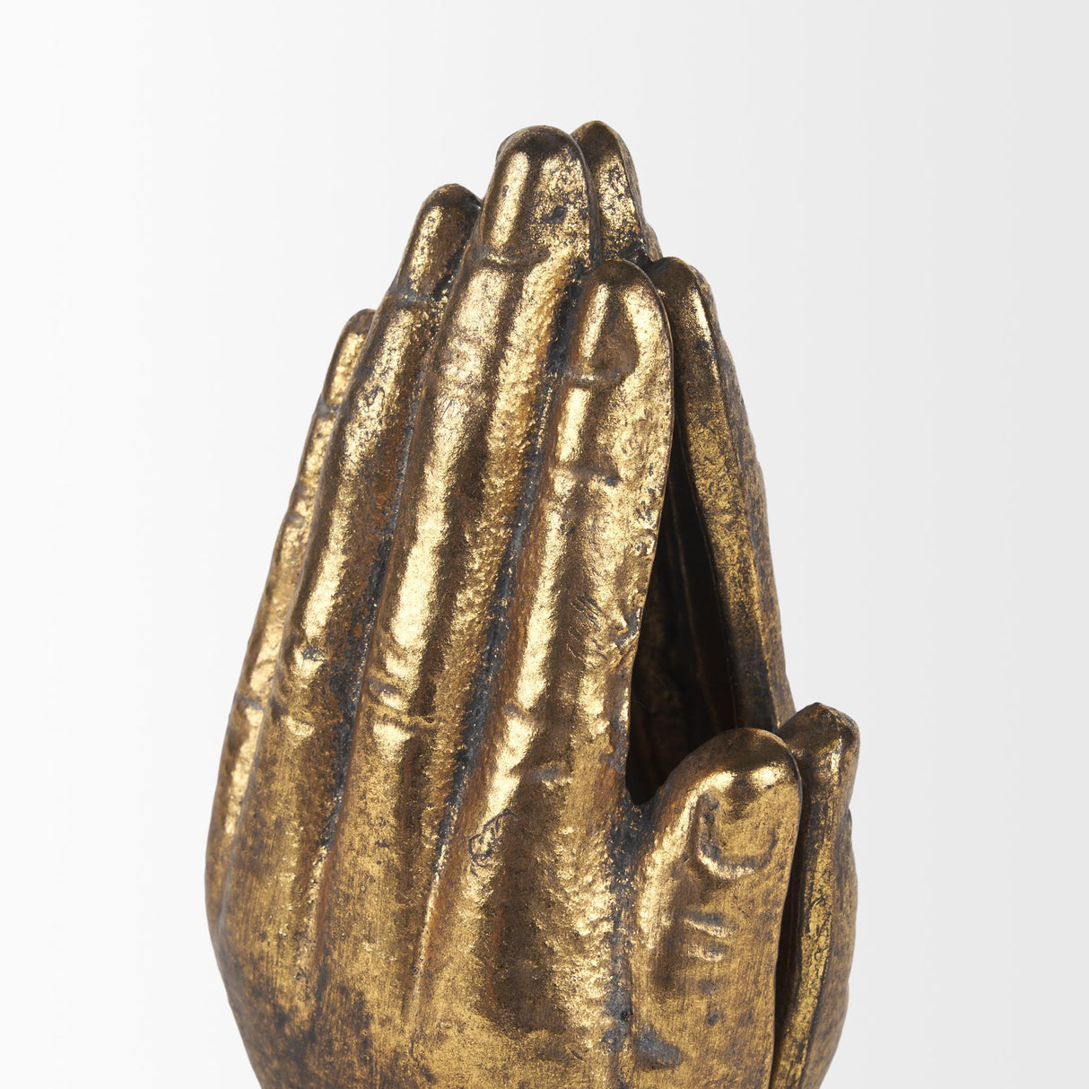 Mercana Praying Hands Gold Cast Iron Book Ends