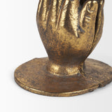 Mercana Praying Hands Gold Cast Iron Book Ends