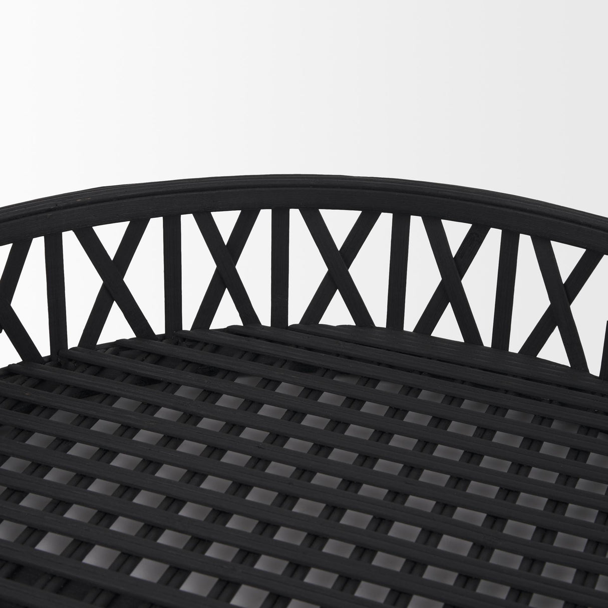 Mercana Thea Matte Black Wicker Trays (Set of 2)