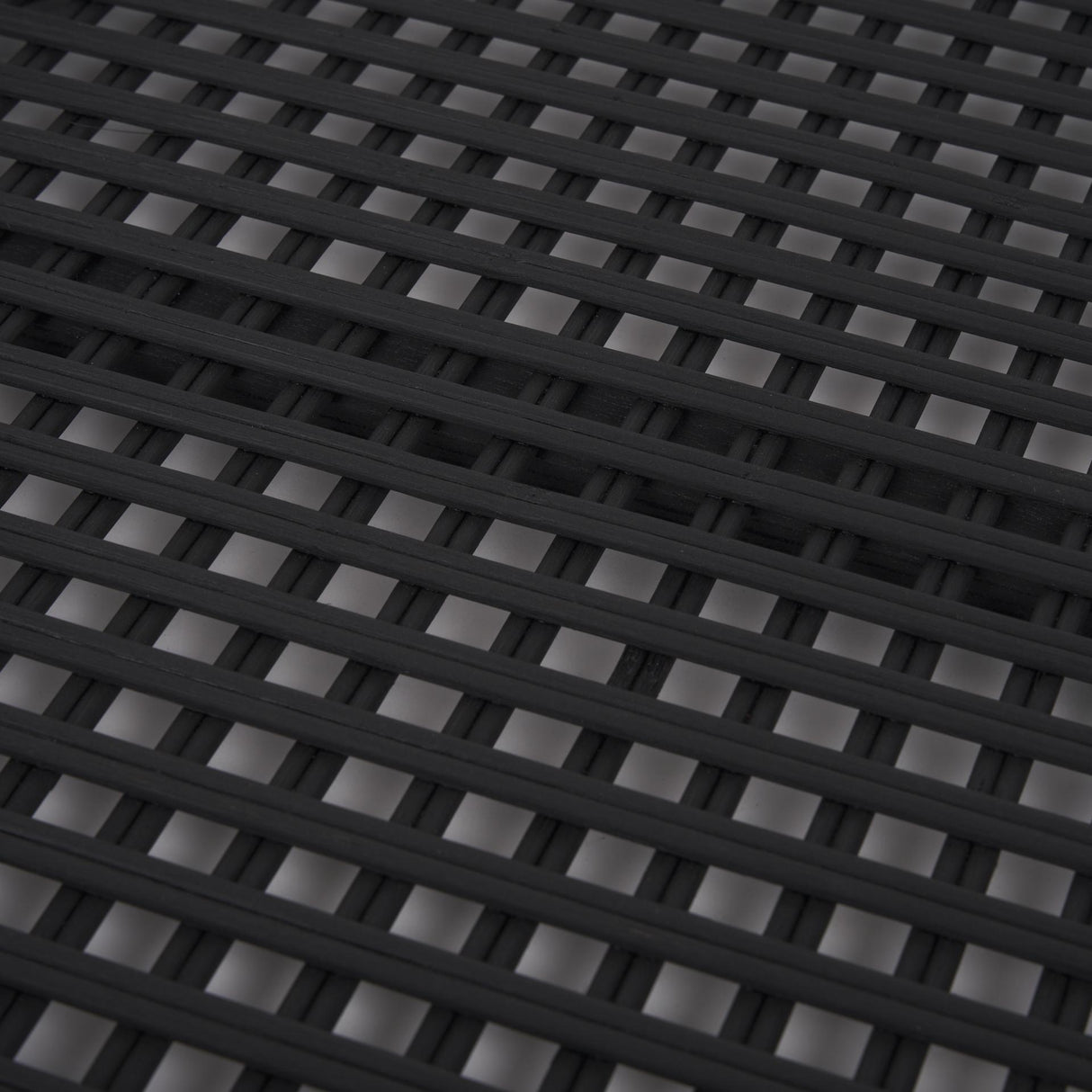 Mercana Thea Matte Black Wicker Trays (Set of 2)