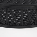 Mercana Thea Matte Black Wicker Trays (Set of 2)
