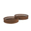 Mercana Thala Medium Brown Round Wicker Tray (Set of 2)