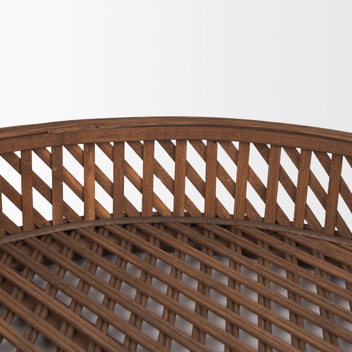Mercana Thala Medium Brown Round Wicker Tray (Set of 2)