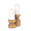 Mercana Aleena Wooden Candle Holder (Set of 2)