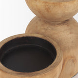 Mercana Aleena Wooden Candle Holder (Set of 2)