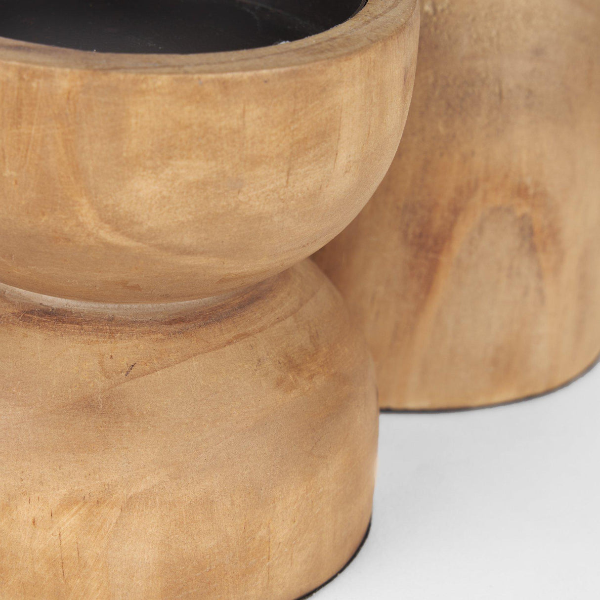 Mercana Aleena Wooden Candle Holder (Set of 2)