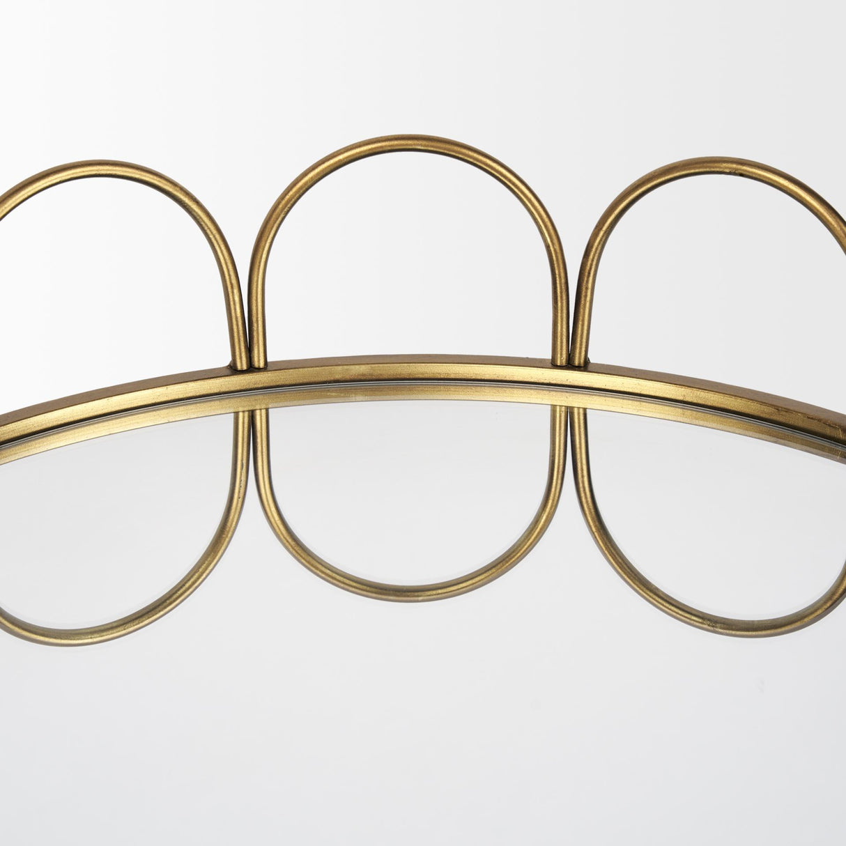 Mercana Lenore Round Metal/Mirror Tray Gold (Set of 2)