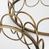 Mercana Lenore Round Metal/Mirror Tray Gold (Set of 2)