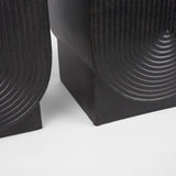 Mercana Medina Antiqued Black Metal Planters (Set of 2)