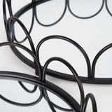 Mercana Lenore Round Metal/Mirror Tray Black (Set of 2)