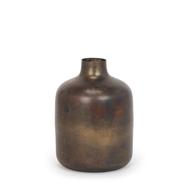Mercana Daya Medium Antiqued Gold Metal Vase