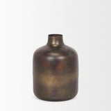 Mercana Daya Medium Antiqued Gold Metal Vase