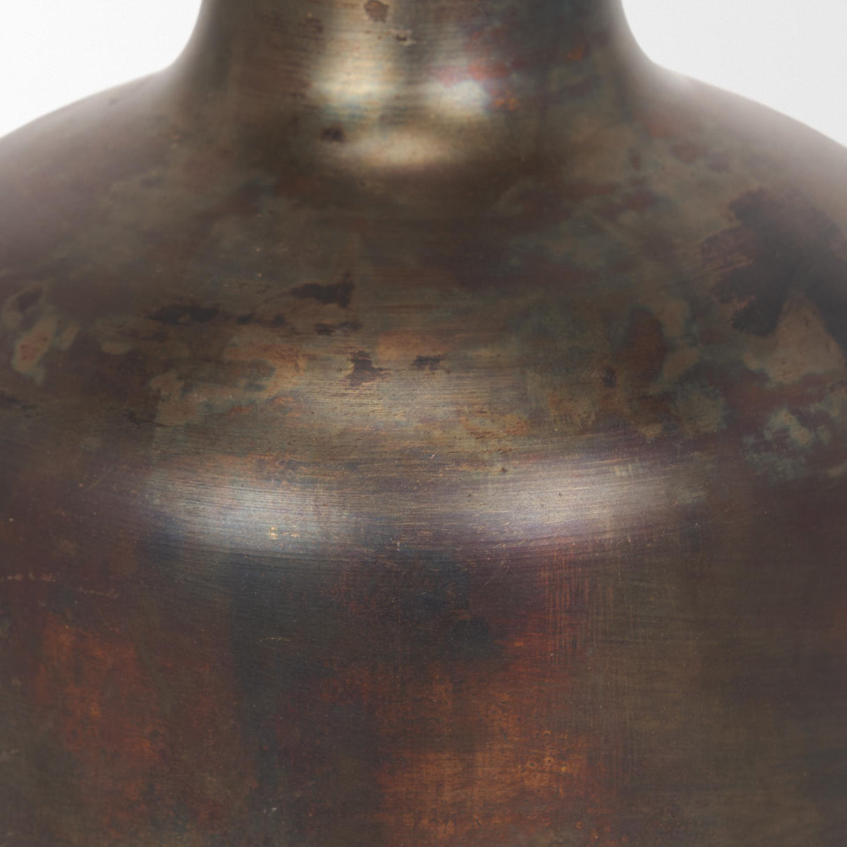 Mercana Daya Medium Antiqued Gold Metal Vase