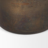 Mercana Daya Medium Antiqued Gold Metal Vase