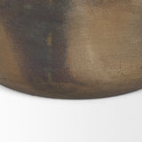 Mercana Daya Short Antiqued Gold Metal Vase