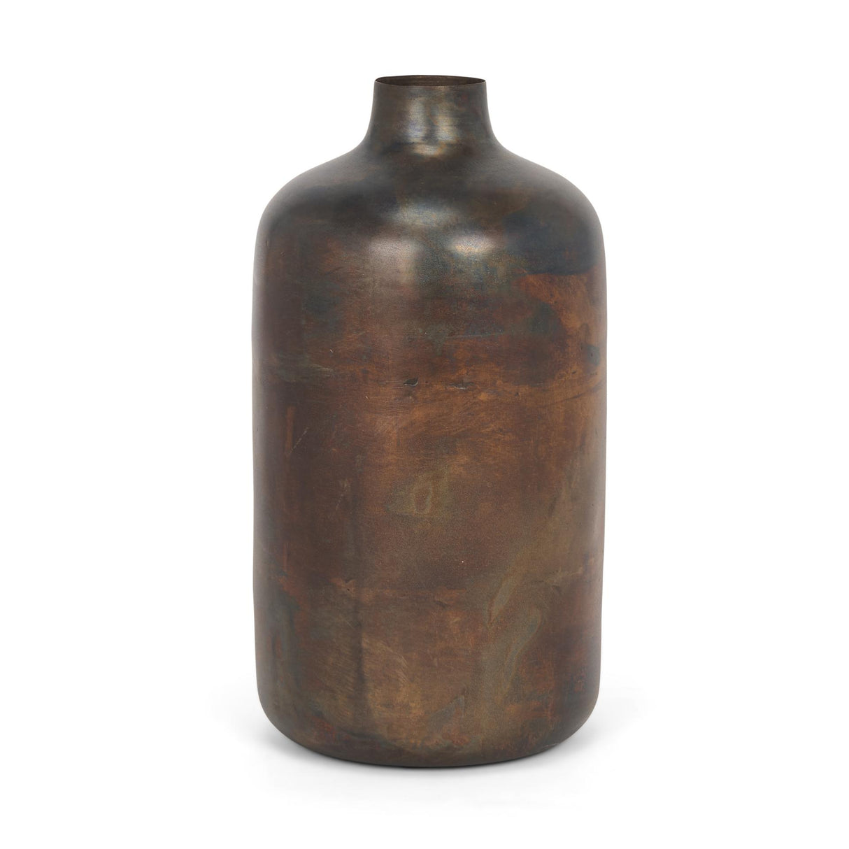 Mercana Daya Tall Antiqued Gold Metal Vase