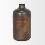 Mercana Daya Tall Antiqued Gold Metal Vase