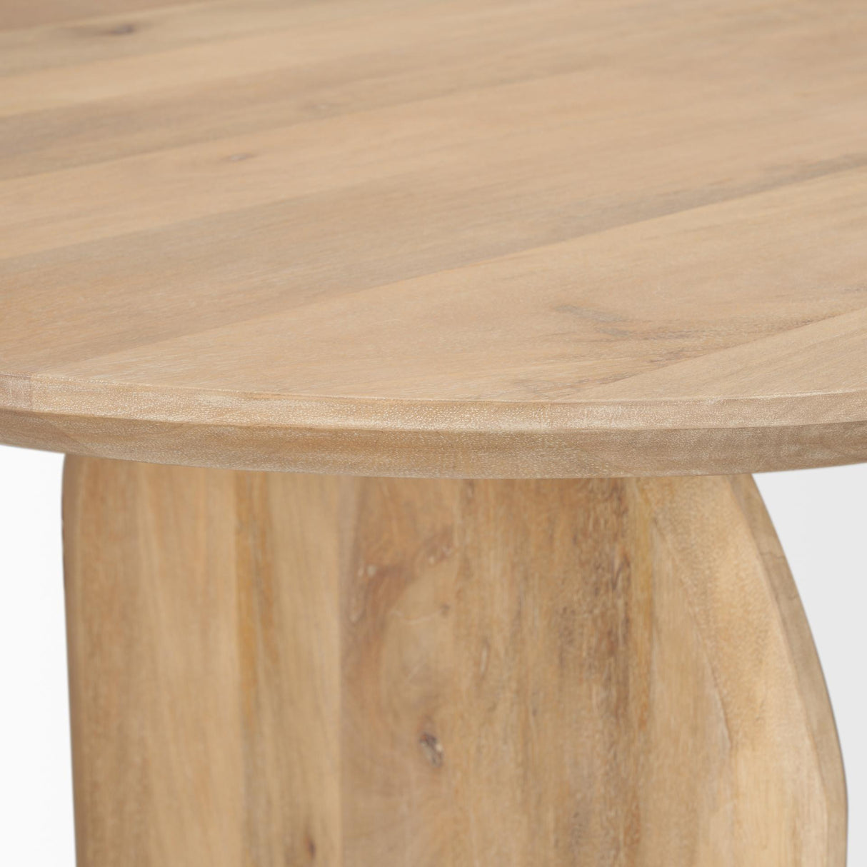 Mercana Isla Oval Dining Table w/Light Brown Wood Top & Arched Legs