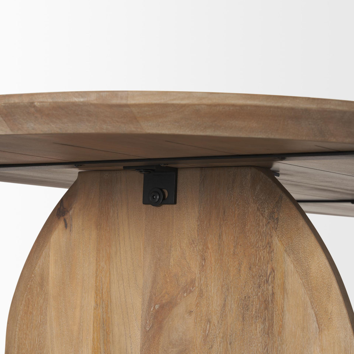 Mercana Isla Oval Dining Table w/Light Brown Wood Top & Arched Legs