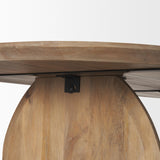Mercana Isla Oval Dining Table w/Light Brown Wood Top & Arched Legs
