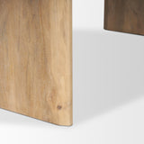 Mercana Isla Oval Dining Table w/Light Brown Wood Top & Arched Legs