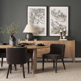 Mercana Isla Oval Dining Table w/Light Brown Wood Top & Arched Legs