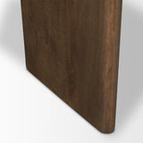 Mercana Rumer Dark Brown Wood w/ White Marble Coffee Table