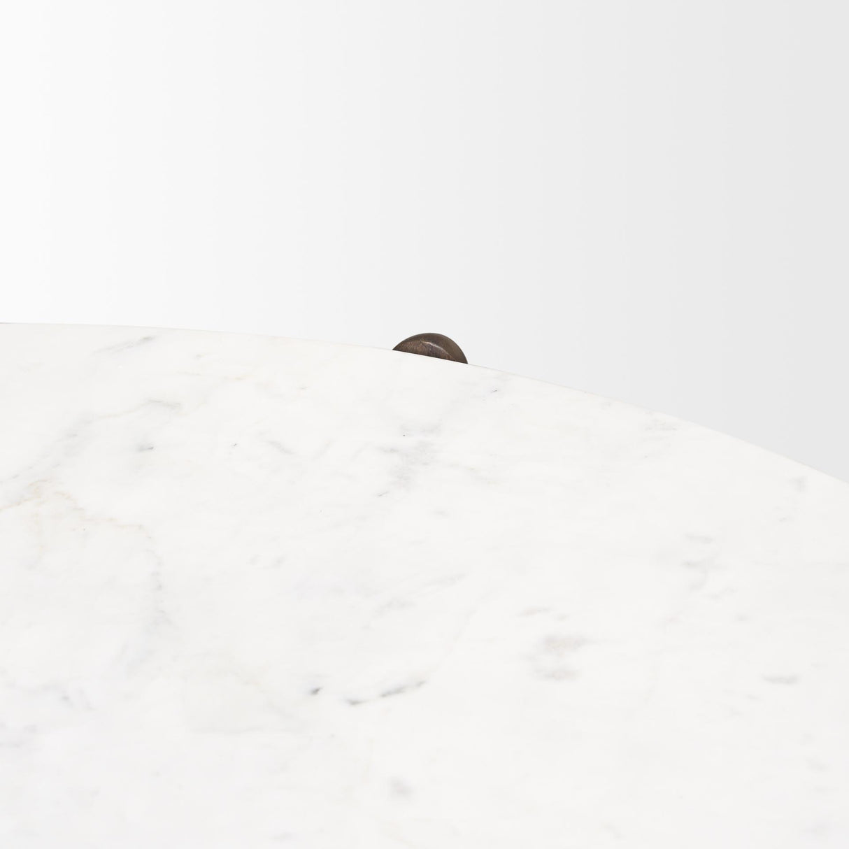 Mercana Rumer Dark Brown Wood w/ White Marble Coffee Table