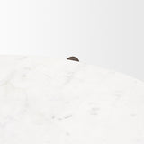 Mercana Rumer Dark Brown Wood w/ White Marble Coffee Table