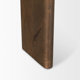 Mercana Rumer Dark Brown Wood w/ White Marble Side Table