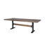 Mercana Araxi Rectangular Dark Brown Wood w/ Black Metal Base Dining Table