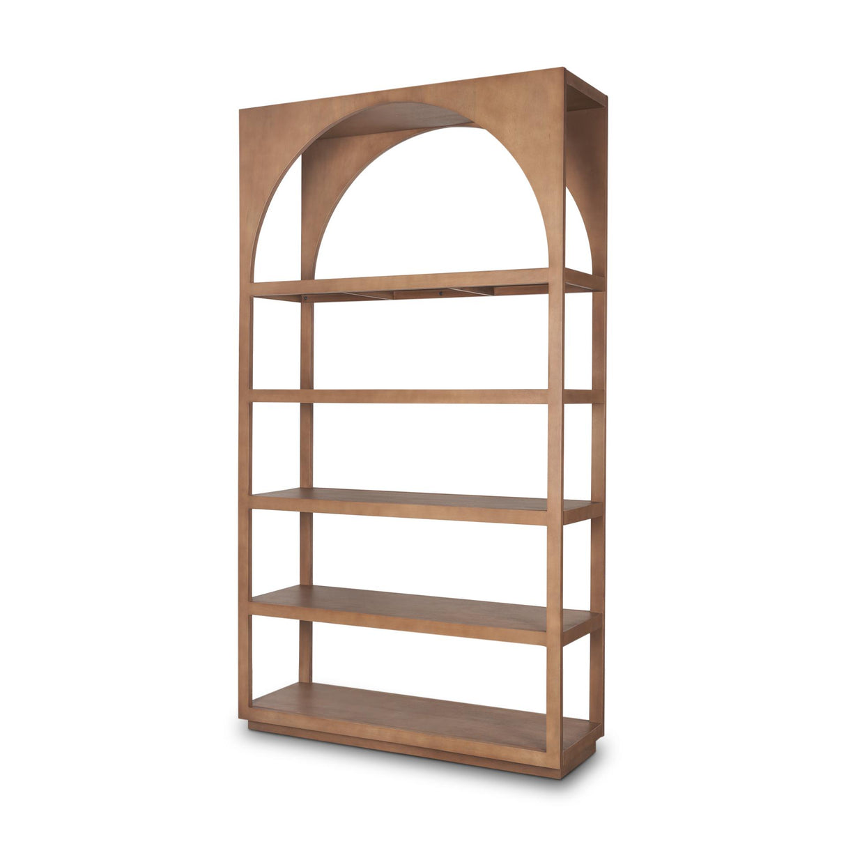 Mercana Bela Arched Shelving Unit Medium Brown Wood