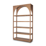 Mercana Bela Arched Shelving Unit Medium Brown Wood