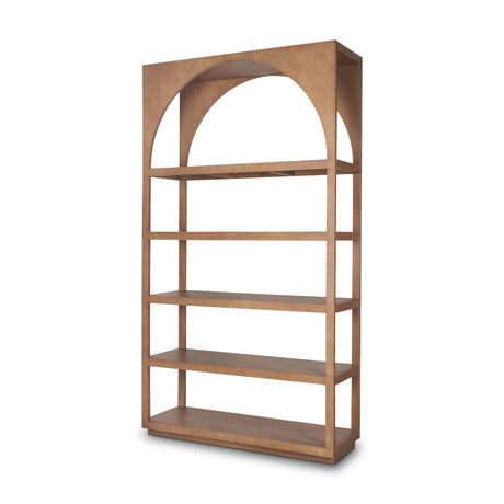 Mercana Bela Arched Shelving Unit Medium Brown Wood
