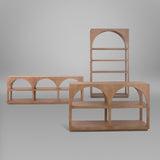 Mercana Bela Arched Shelving Unit Medium Brown Wood