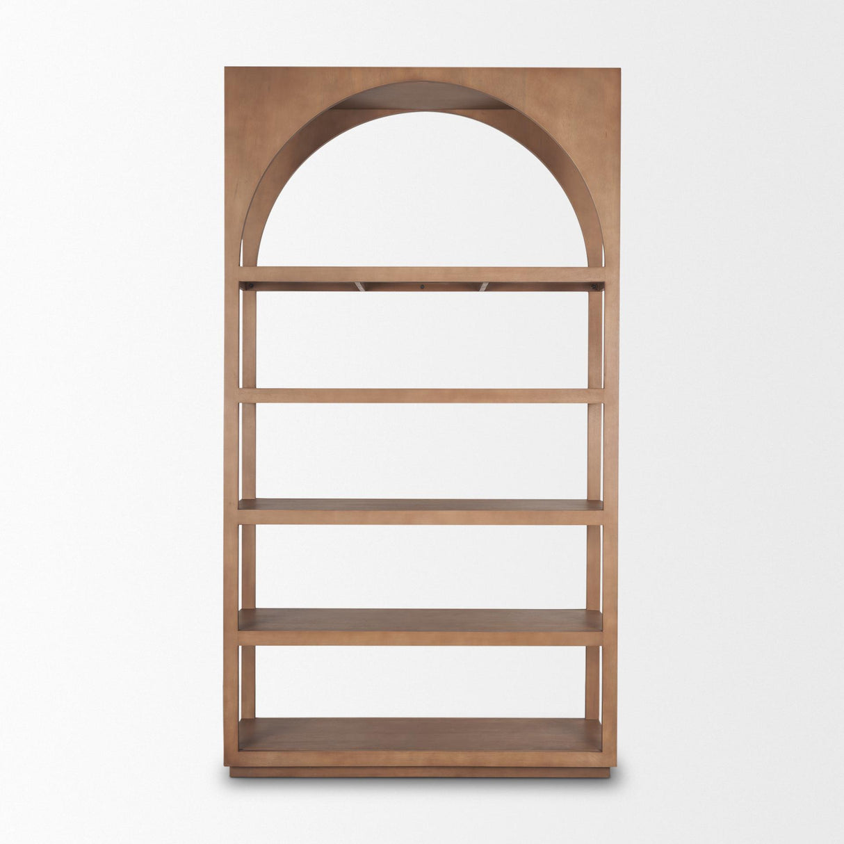 Mercana Bela Arched Shelving Unit Medium Brown Wood