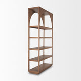 Mercana Bela Arched Shelving Unit Medium Brown Wood