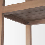 Mercana Bela Arched Shelving Unit Medium Brown Wood