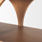 Mercana Bela Small Arched Console Table Medium Brown Wood