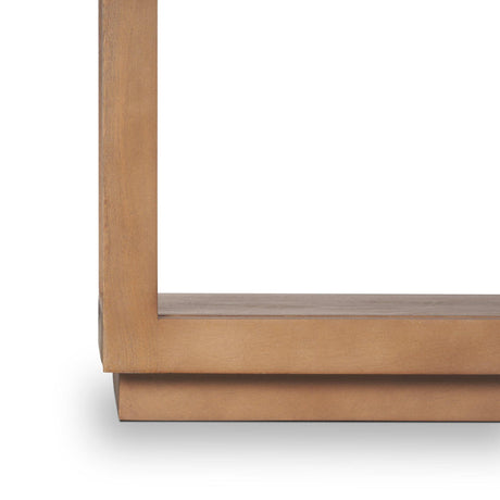 Mercana Bela Small Arched Console Table Medium Brown Wood