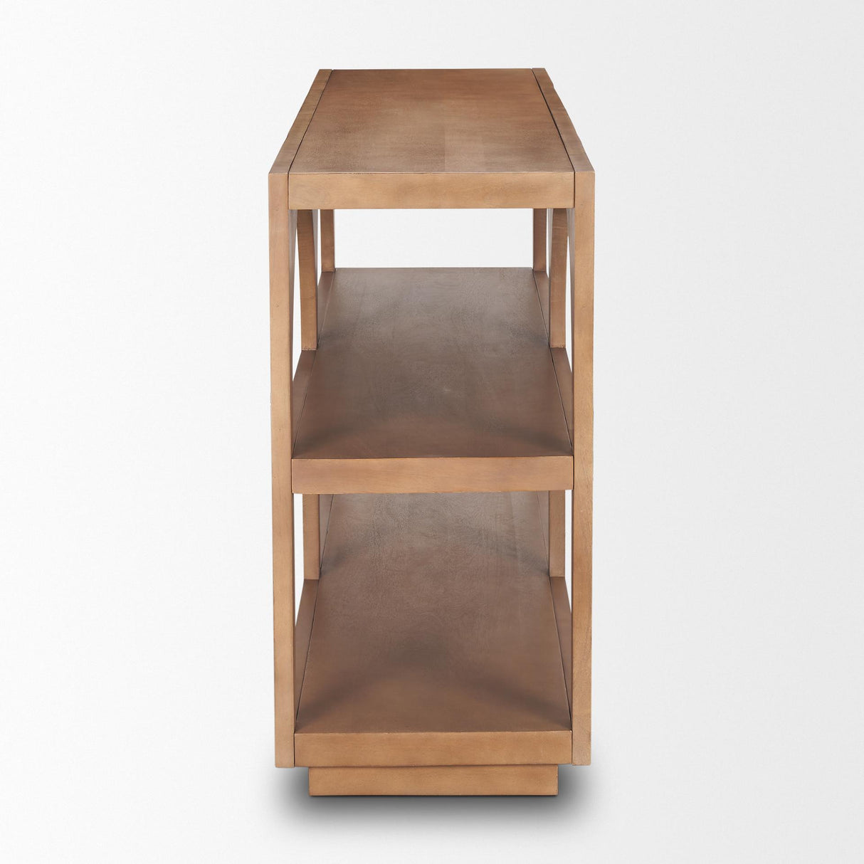 Mercana Bela Small Arched Console Table Medium Brown Wood