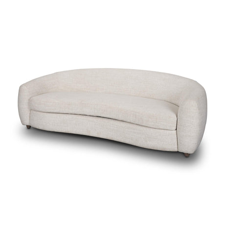 Mercana Valentina Oatmeal Upholstered Curved Sofa