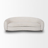 Mercana Valentina Oatmeal Upholstered Curved Sofa
