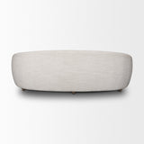 Mercana Valentina Oatmeal Upholstered Curved Sofa
