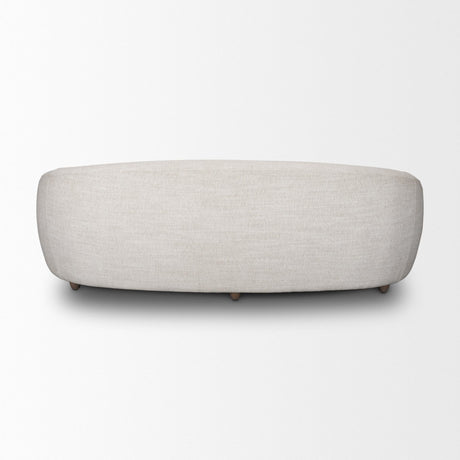 Mercana Valentina Oatmeal Upholstered Curved Sofa